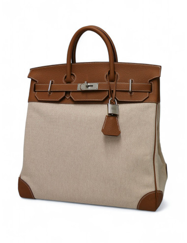 HAC HERMES Haut à Courroies toile et cuir