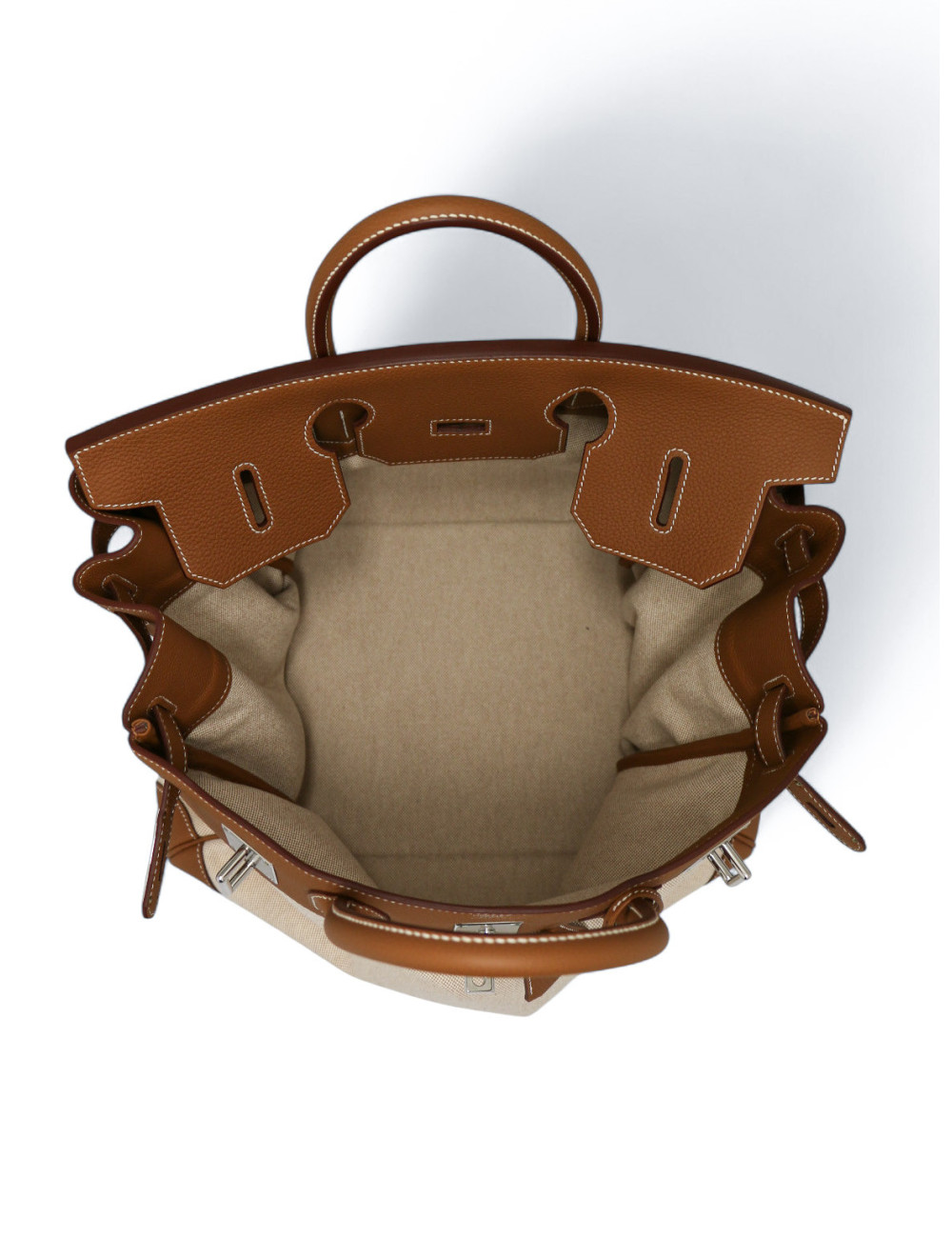 HAC HERMES Haut à Courroies toile et cuir