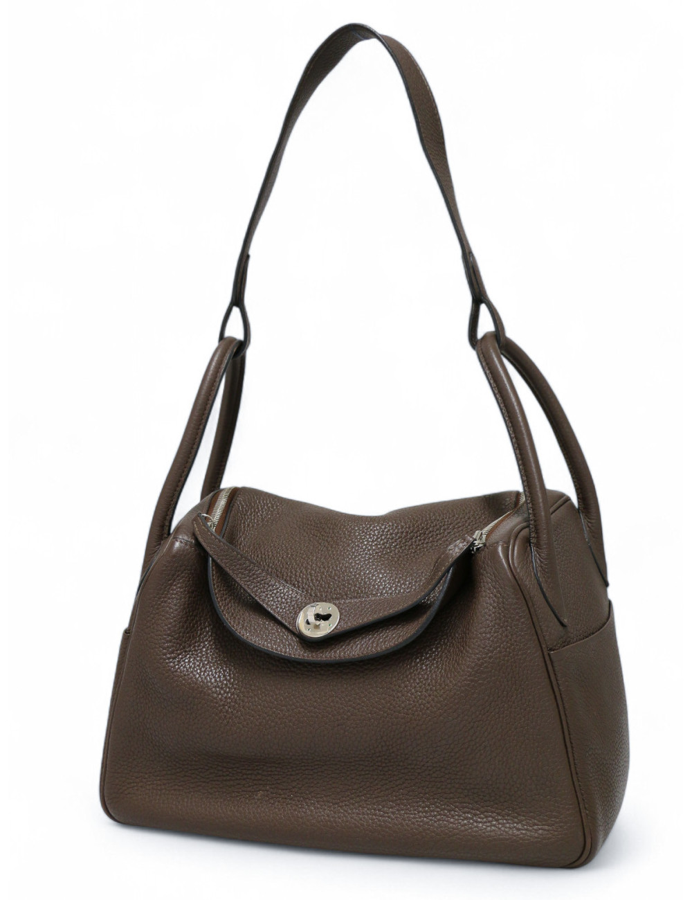 Lindy 30 HERMES cuir de veau Togo marron