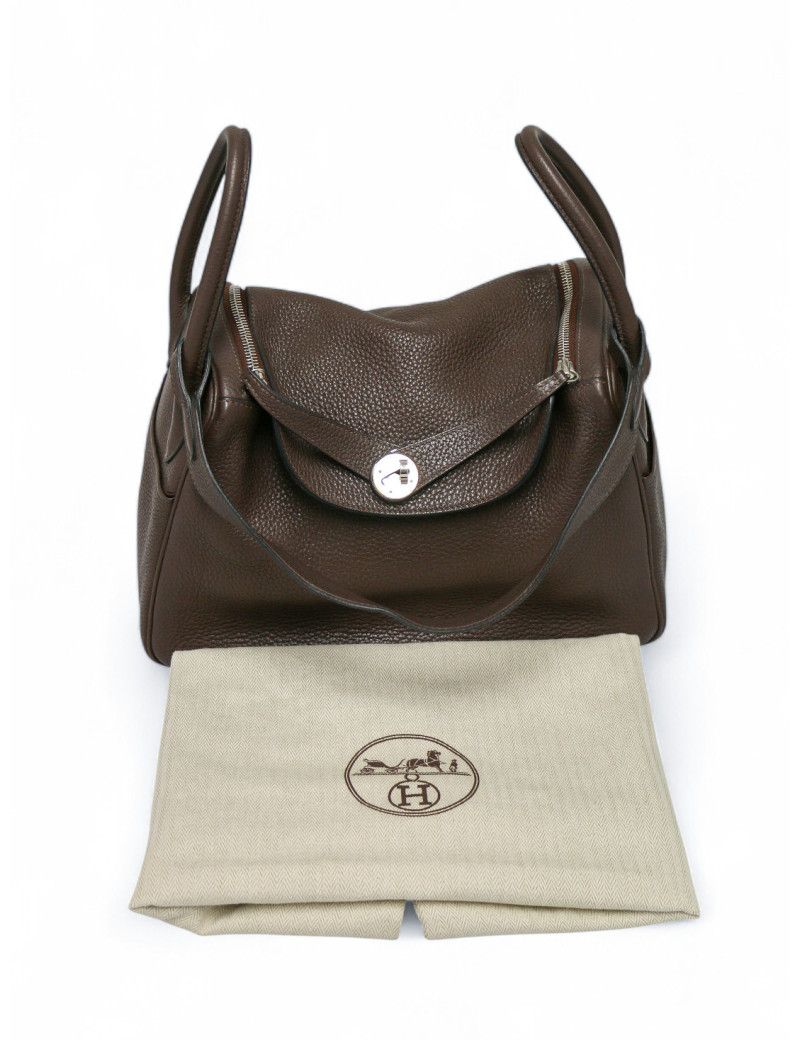 Lindy 30 HERMES cuir de veau Togo marron