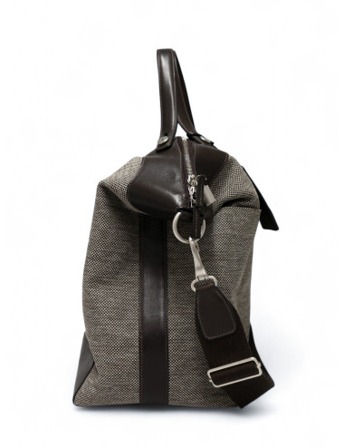 Sac Calèche Express HERMES toile et cuir 2