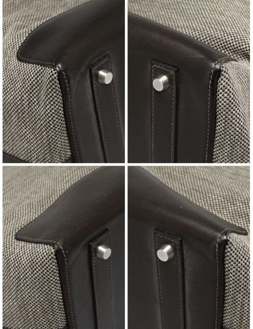 Sac Calèche Express HERMES toile et cuir