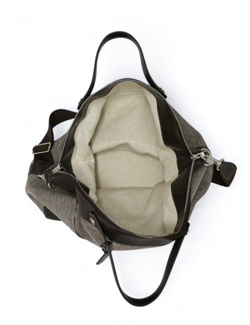 Sac Calèche Express HERMES toile et cuir