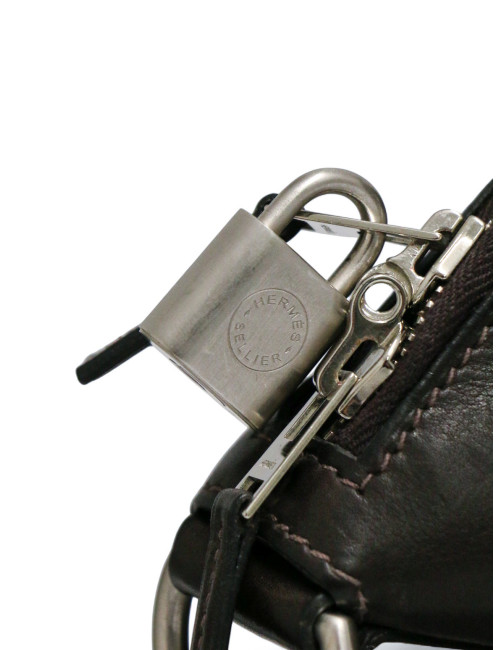 Sac Calèche Express HERMES toile et cuir