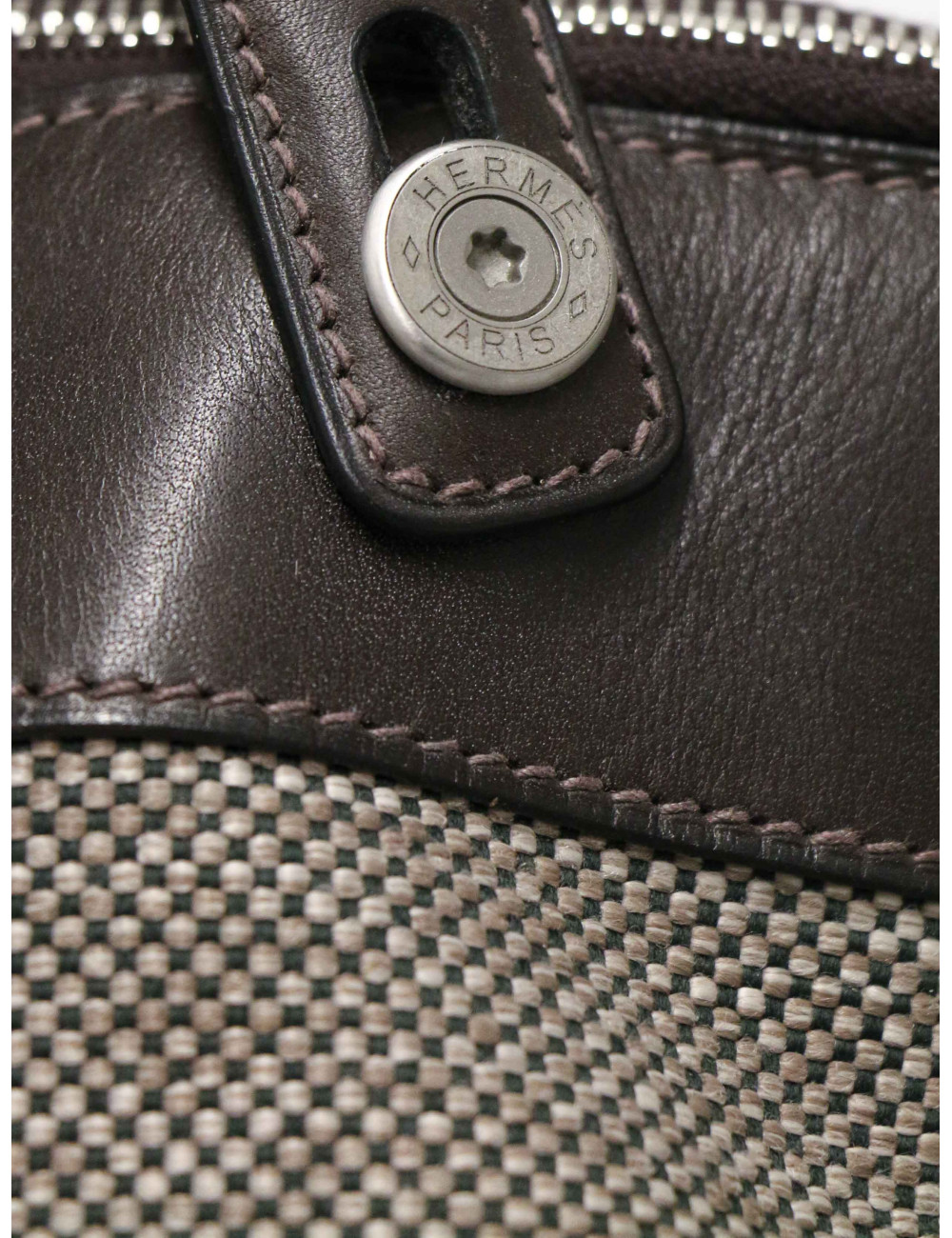 Sac Calèche Express HERMES toile et cuir