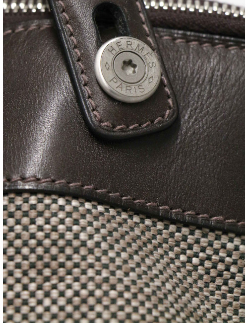 Sac Calèche Express HERMES toile et cuir