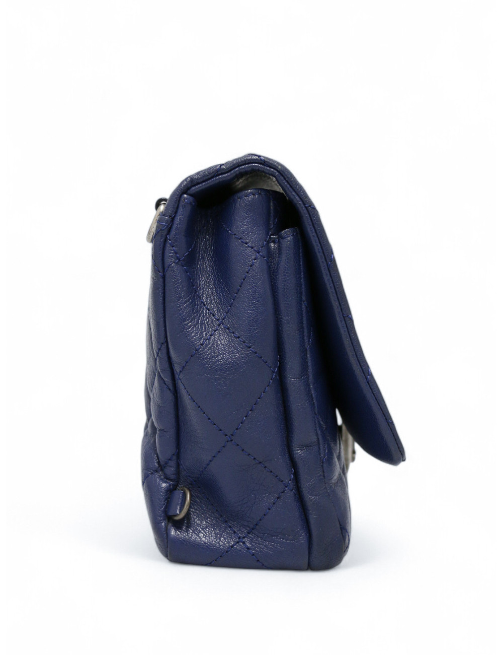 Sac Chanel bleu foncé cuir matelassé : occasion certifiée authentique