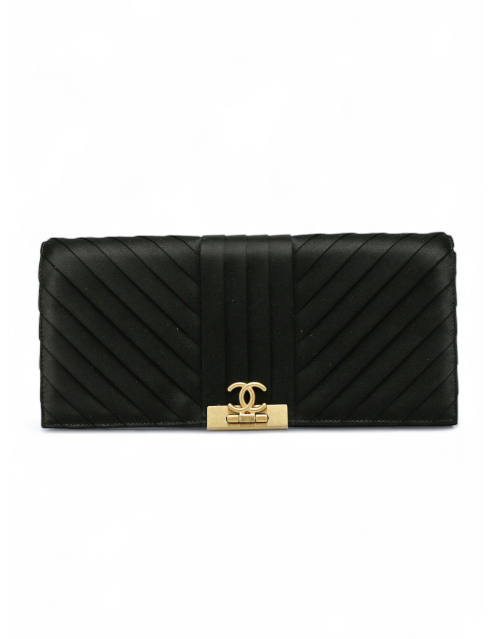 Pochette CHANEL satin noir