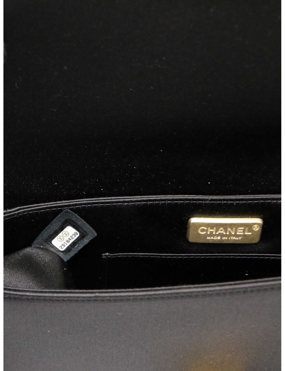 Pochette CHANEL satin noir