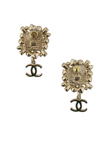 Boucles d'oreille Chanel pendantes cristaux : certifiées authentiques 2