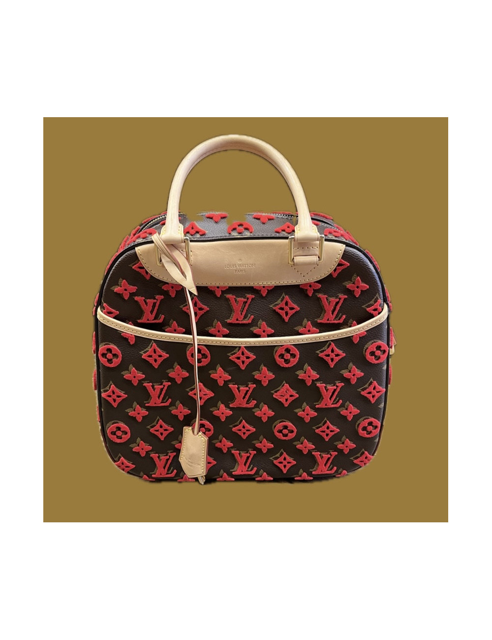 Sac Deauville cube Louis Vuitton tuffetage rouge