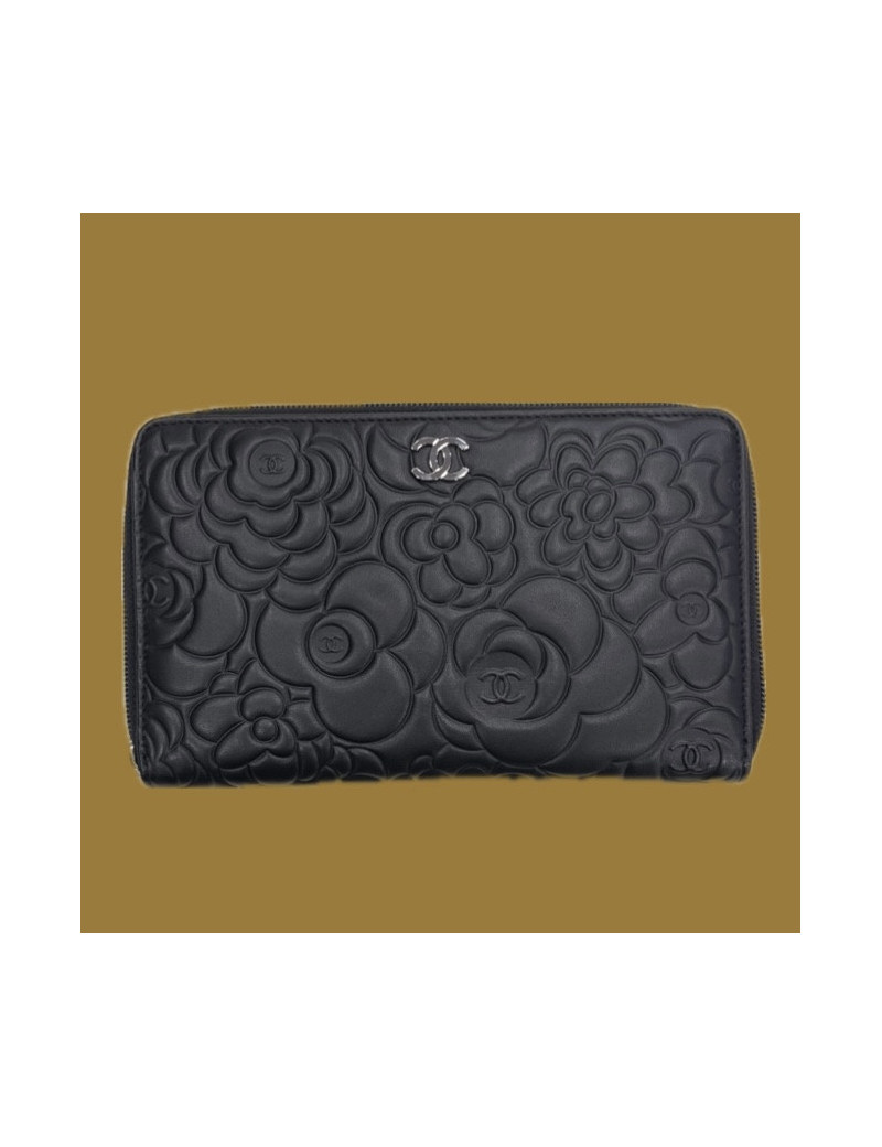 Compagnon Chanel camelias noir