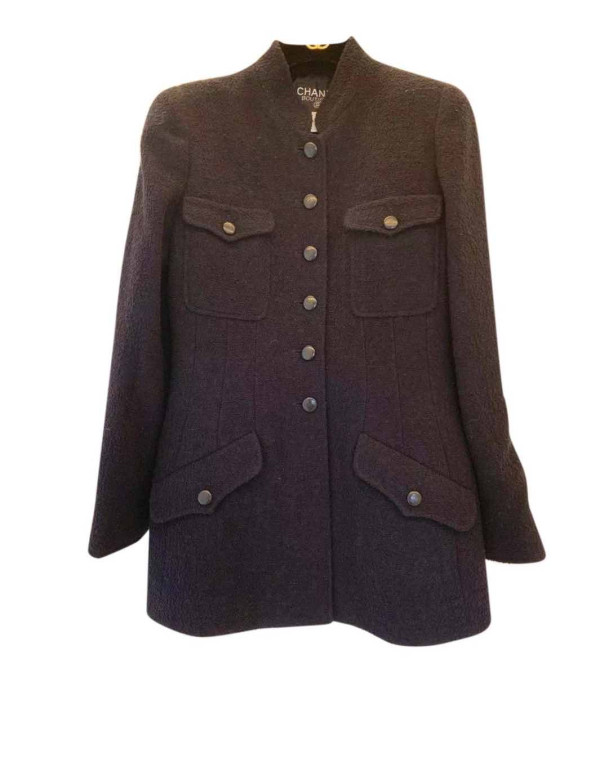 Veste CHANEL T36 bleu nuit Vintage