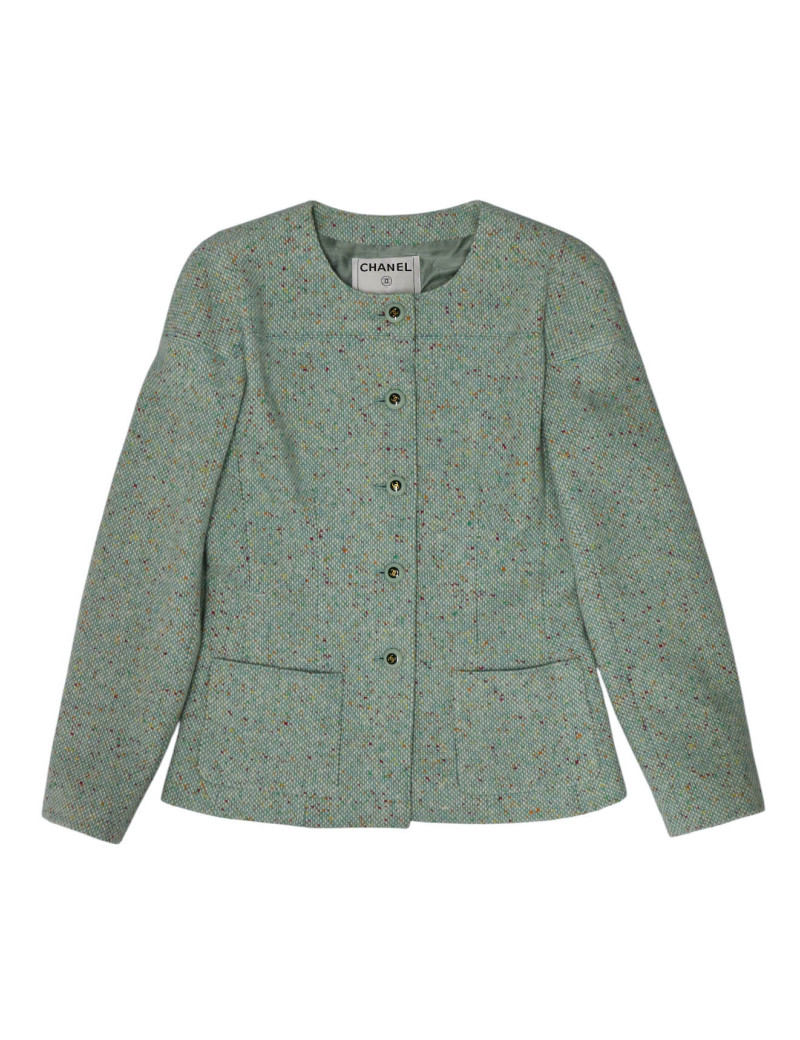 Veste CHANEL vert d'eau T36