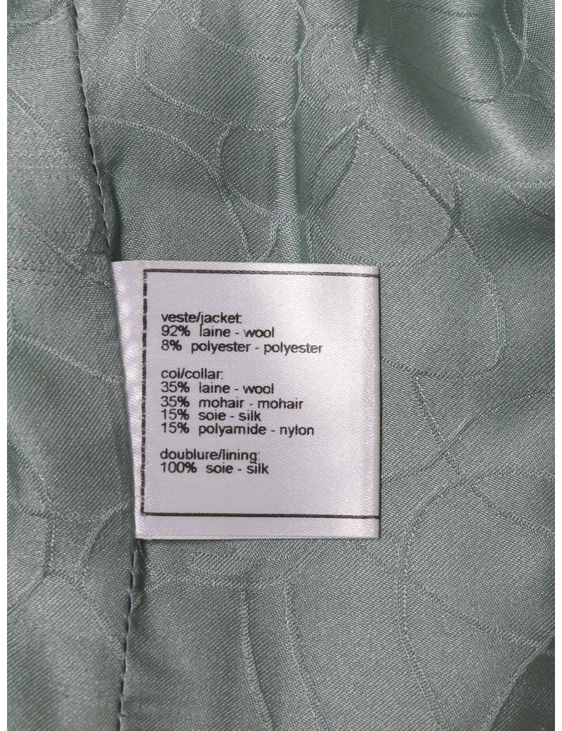 Veste Chanel vert d'eau T36 : occasion certifiée authentique