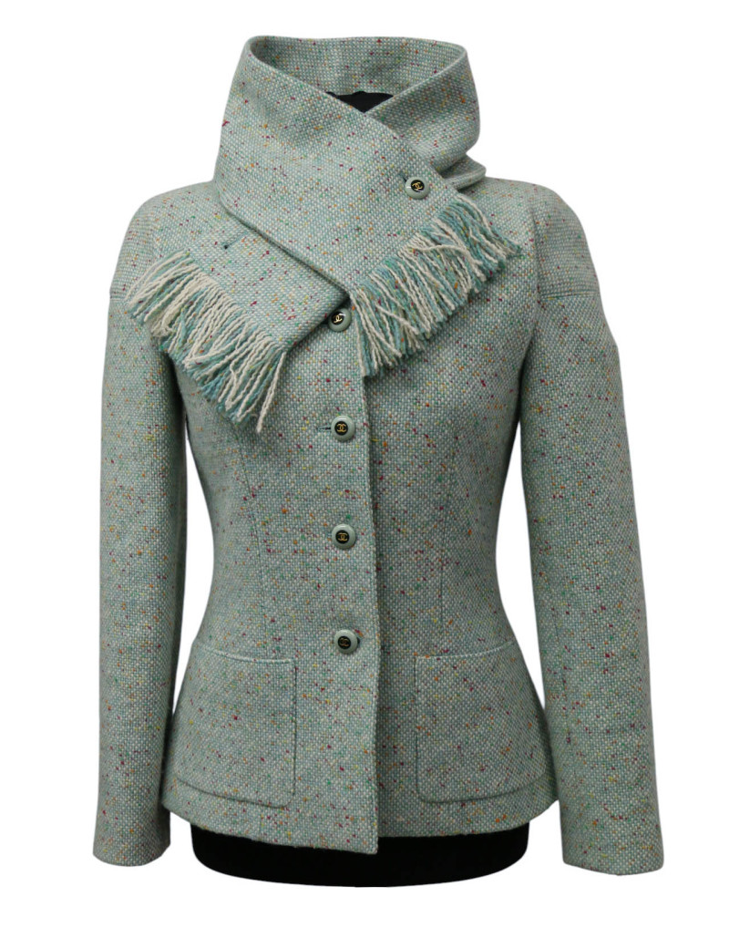 Veste CHANEL vert d'eau T36