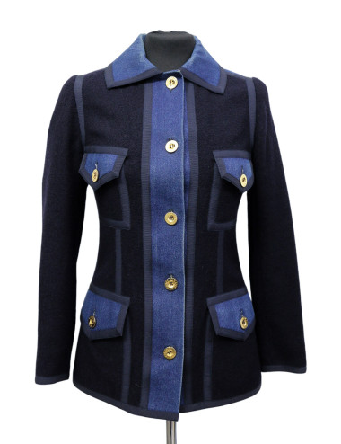 Tailleur CHANEL denim et tweed T36 2