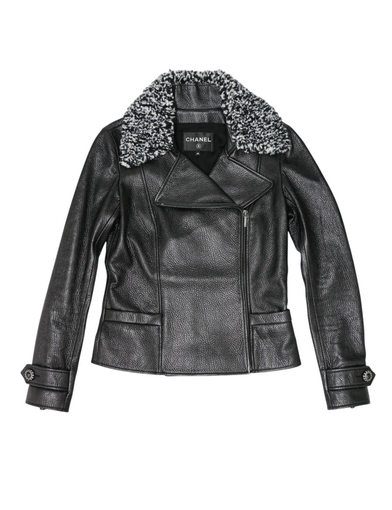 Perfecto CHANEL T38 cuir noir