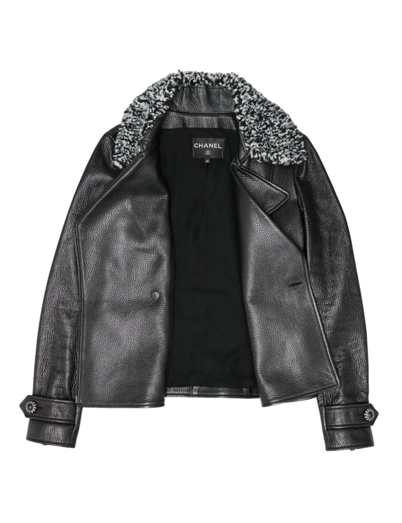 Perfecto CHANEL T38 cuir noir