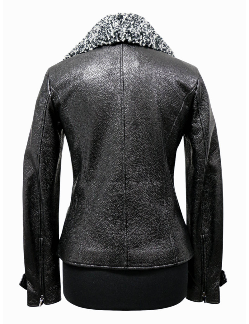 Perfecto CHANEL T38 cuir noir