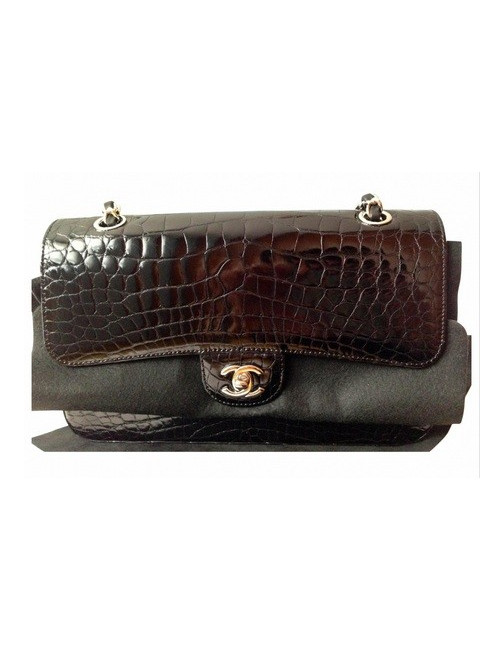 Timeless 25 CHANEL en crocodile noir