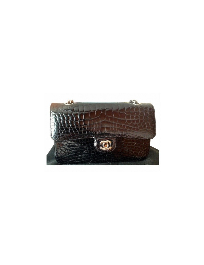 Timeless 25 CHANEL en crocodile noir