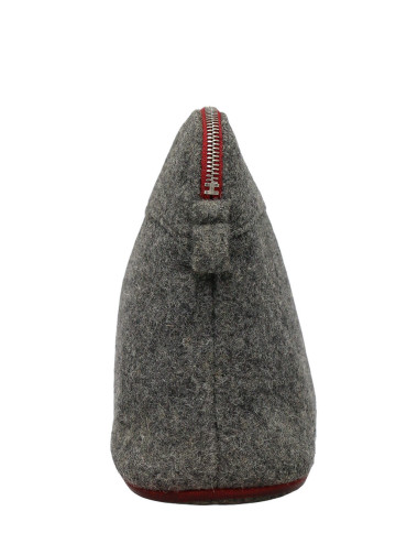 Pochette HERMES laine bouillie grise 2