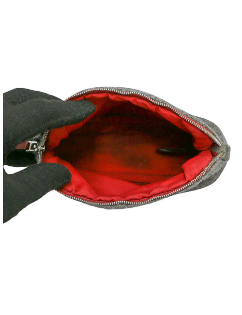 Pochette HERMES laine bouillie grise