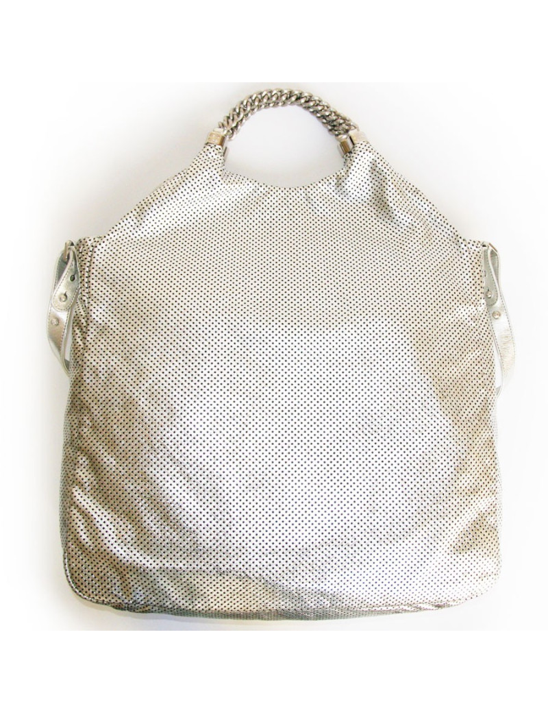 Grand sac CHANEL cuir métalisé 