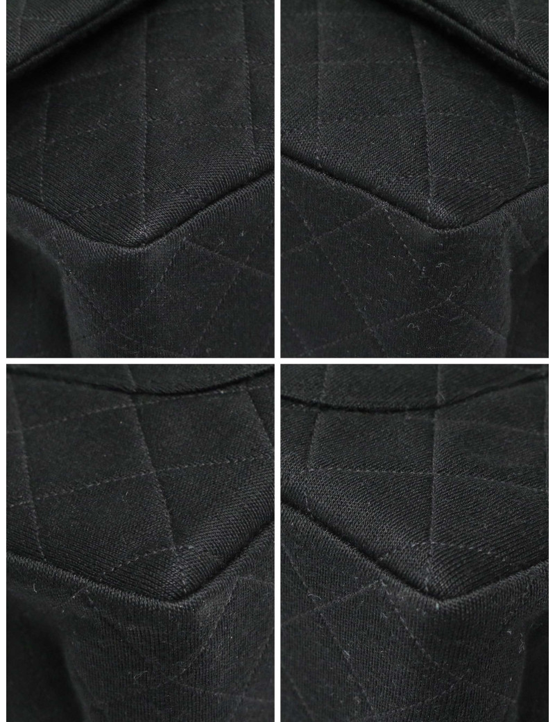 Sac Turnlock CHANEL jersey noir