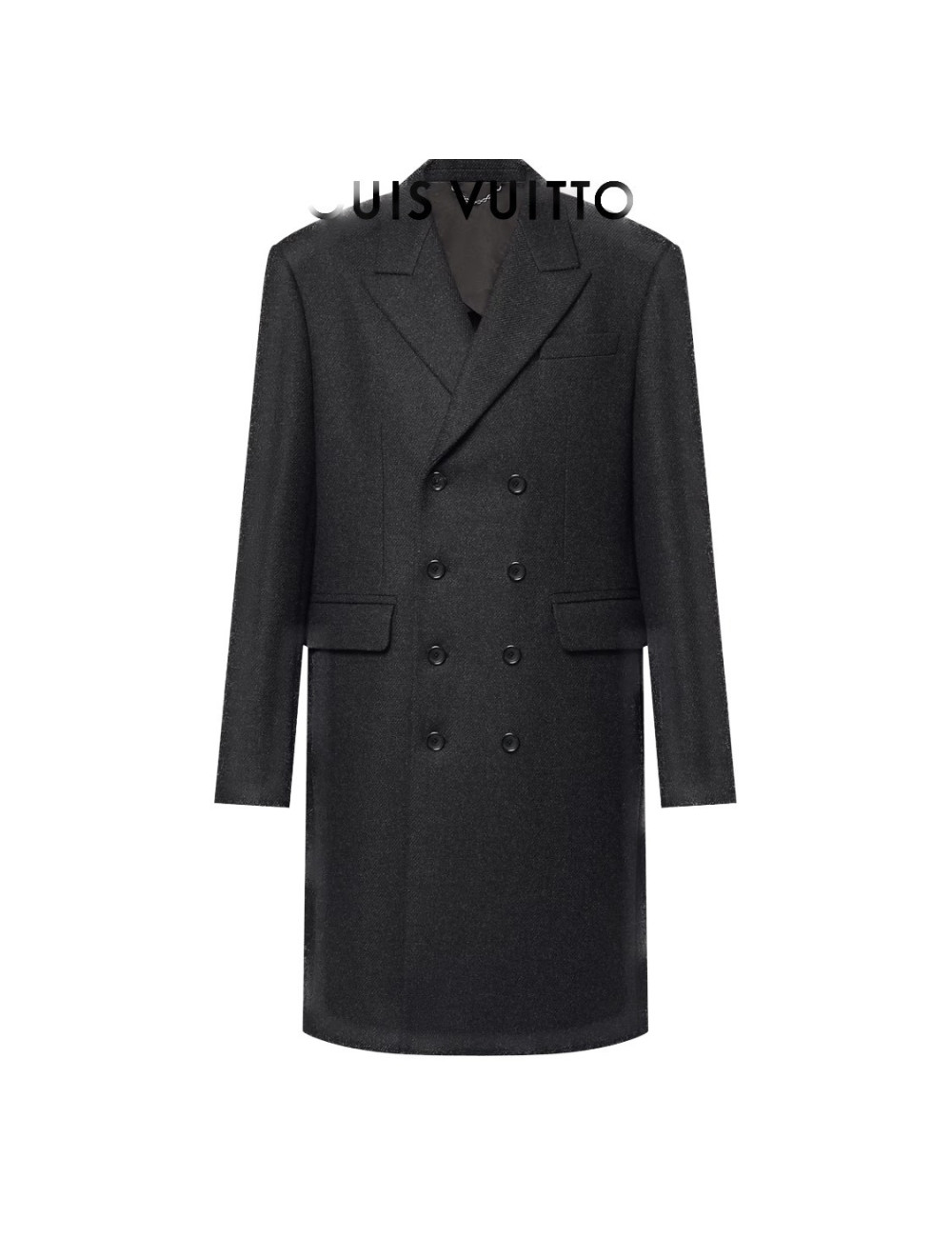 Manteau LOUIS VUITTON croisé noir