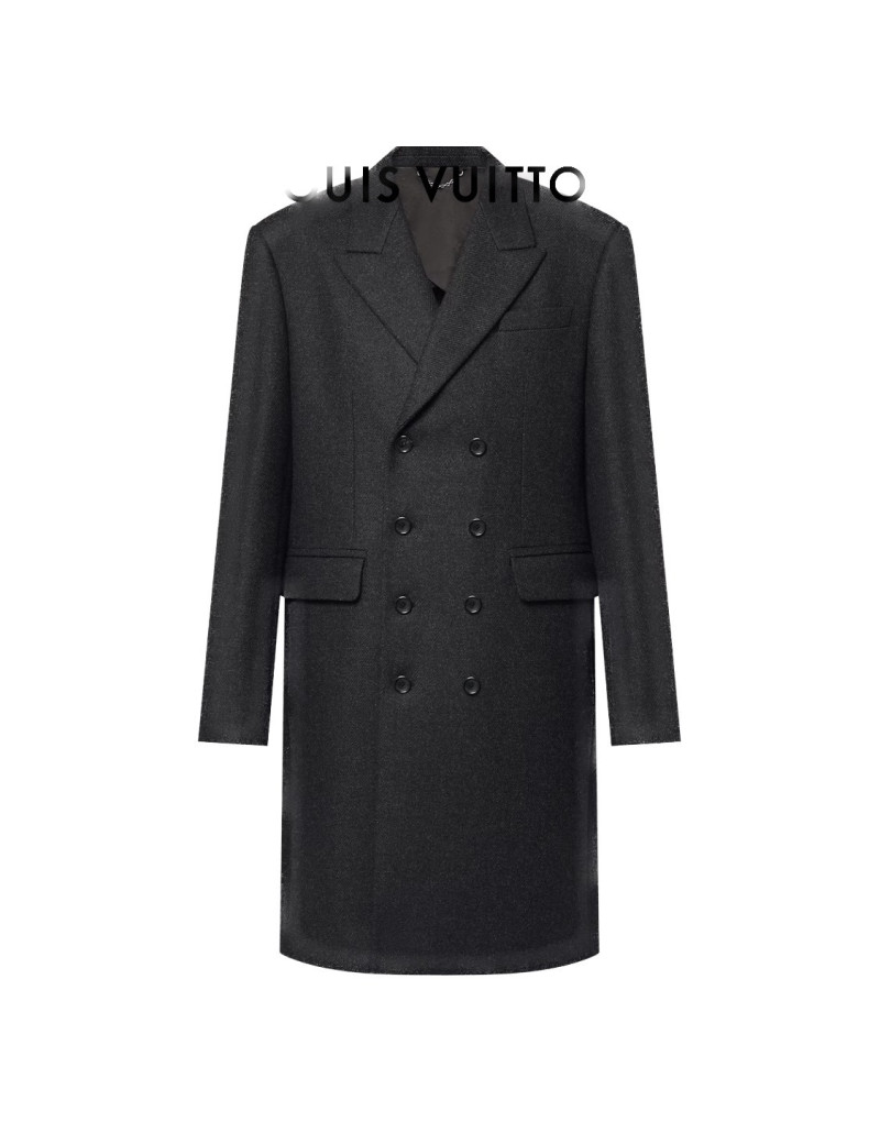 Manteau LOUIS VUITTON croisé noir