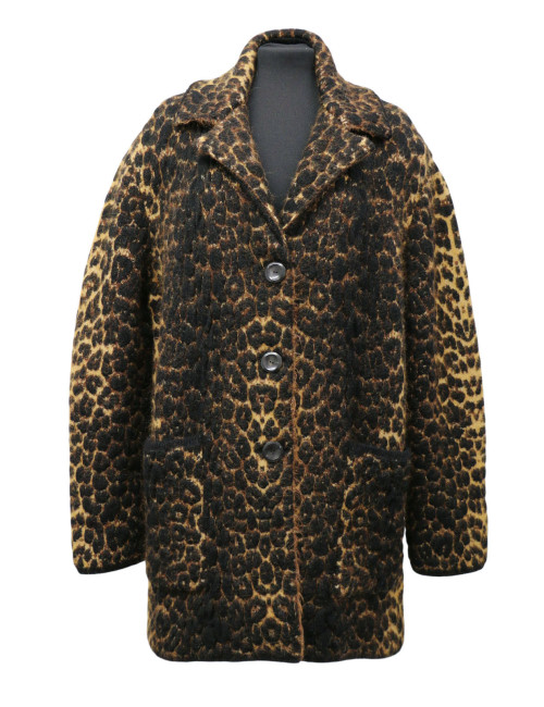 Manteau SAINT LAURENT léopard laine mohair