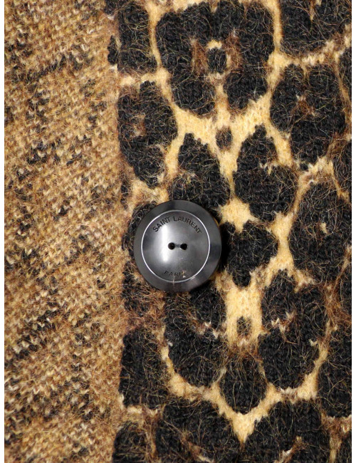 Manteau SAINT LAURENT léopard laine mohair