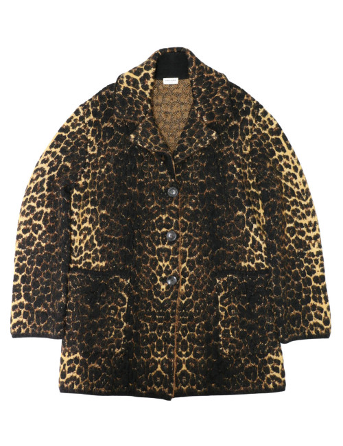 Manteau SAINT LAURENT léopard laine mohair