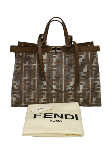 Cabas Peekaboo FENDI X-Tote pied de poule 2