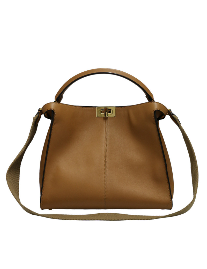 Sac Peekaboo FENDI gold intérieur FF mouton