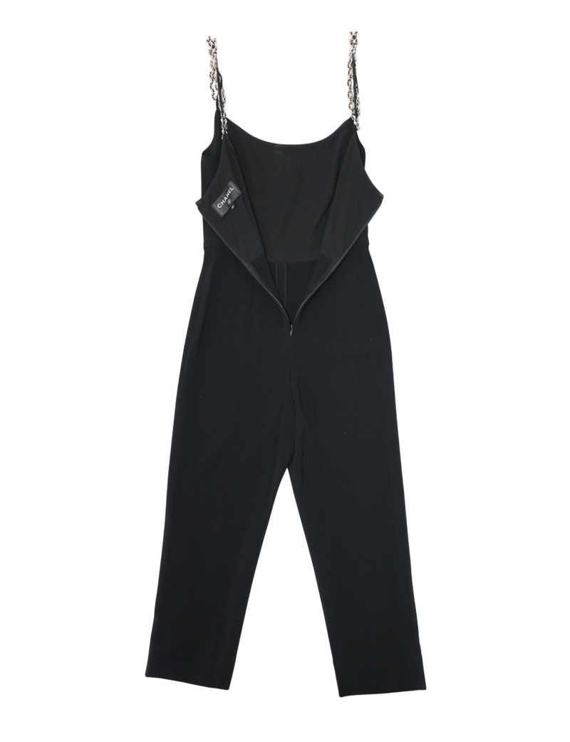 Combinaison T 34 CHANEL bretelles chaine bijou