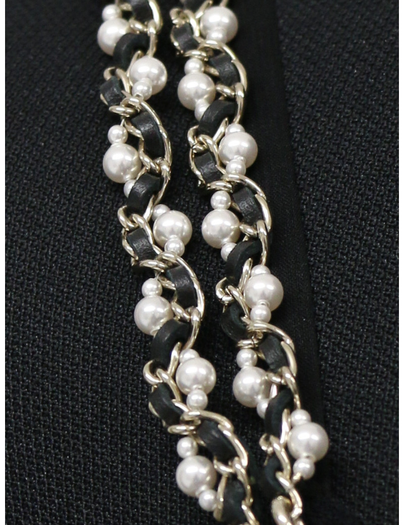 Combinaison T 34 CHANEL bretelles chaine bijou