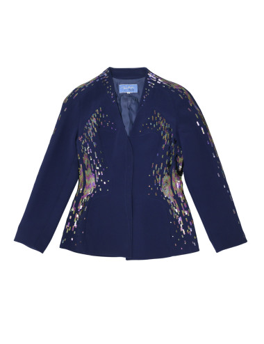 Veste THIERRY MUGLER T 42 bleu à sequins 2
