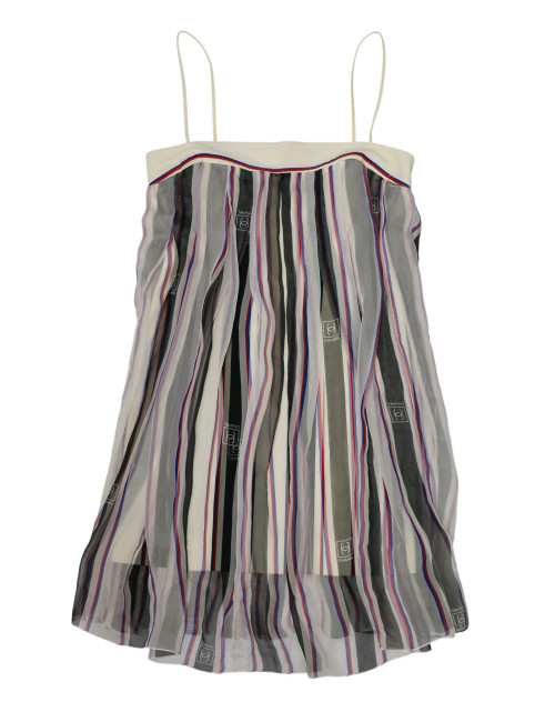 Robe CHANEL voile rayée T36