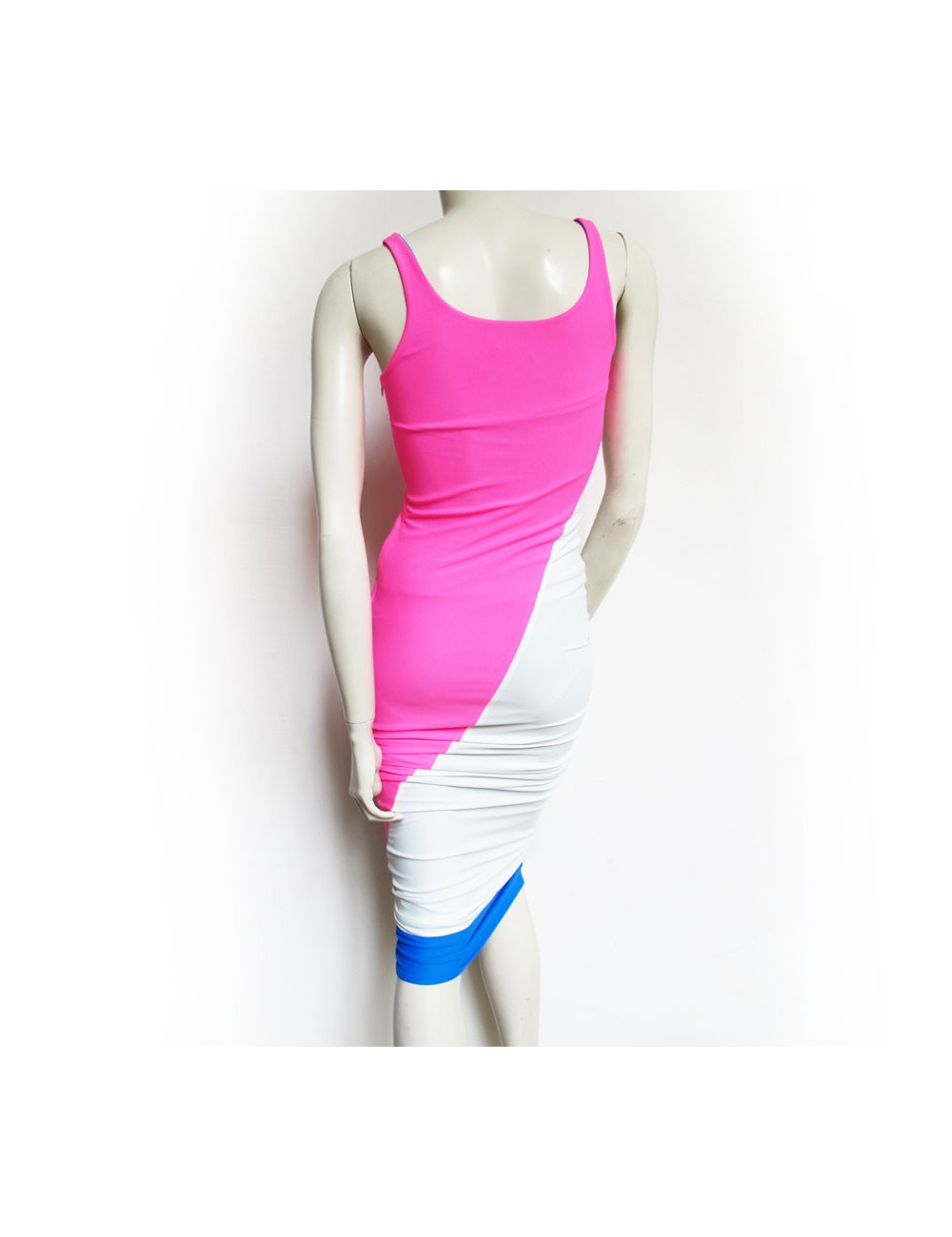 Robe coupe droite stretch FAUSTO PUGLISI tricolore