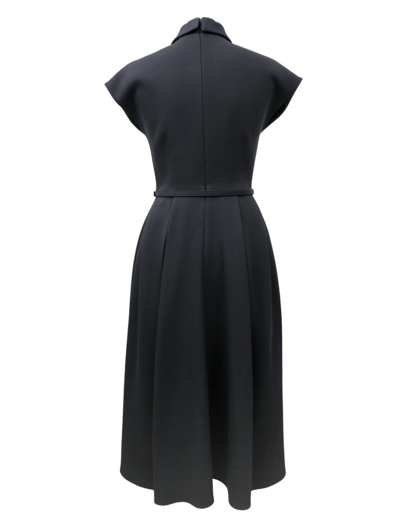 Robe CHRISTIAN DIOR longue T38 laine noire