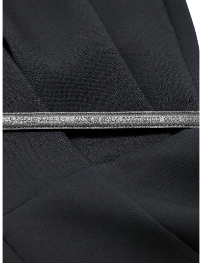 Robe CHRISTIAN DIOR longue T38 laine noire