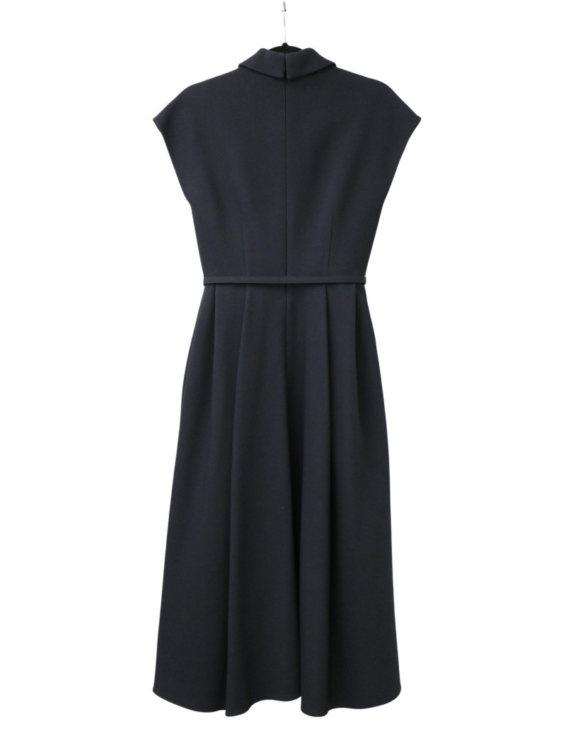 Robe CHRISTIAN DIOR longue T38 laine noire