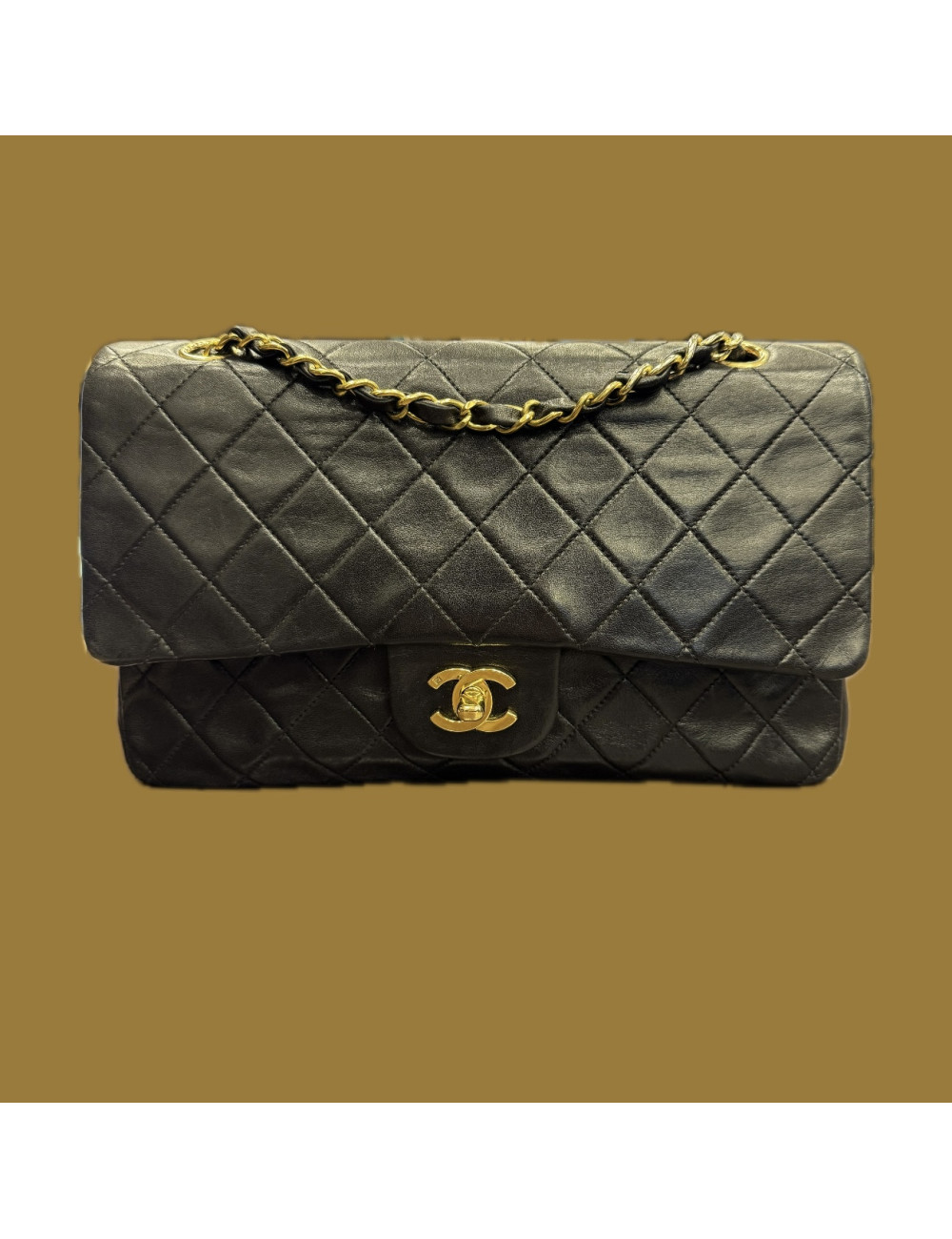 Sac classique 25 Chanel noir vintage