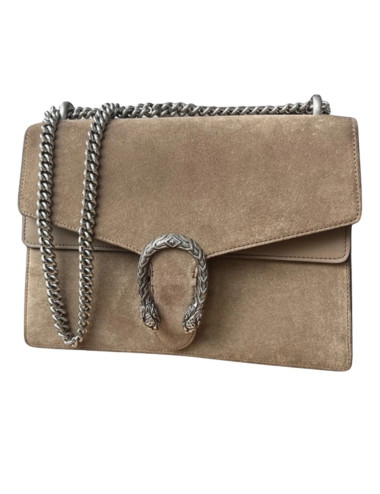 Sac à main Dionysus GUCCI suède beige