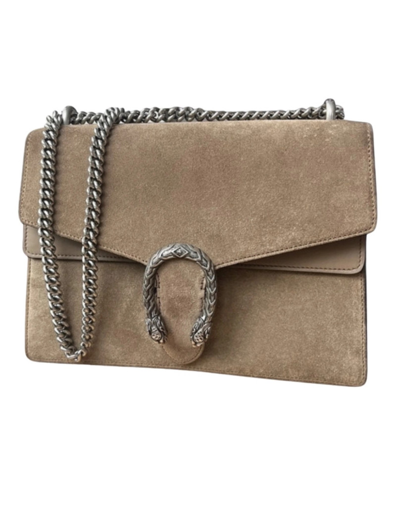 Sac à main Dionysus GUCCI suède beige