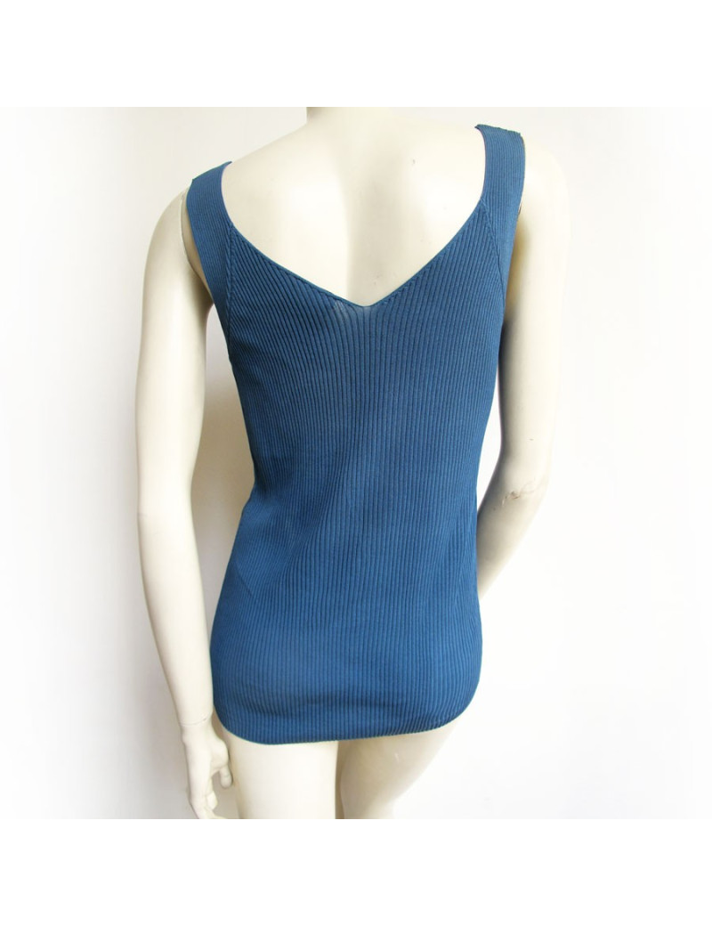 Débardeur bleu CHANEL T42