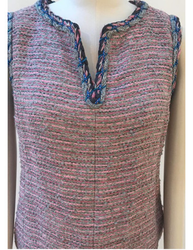 Haut CHANEL tweed rose T36